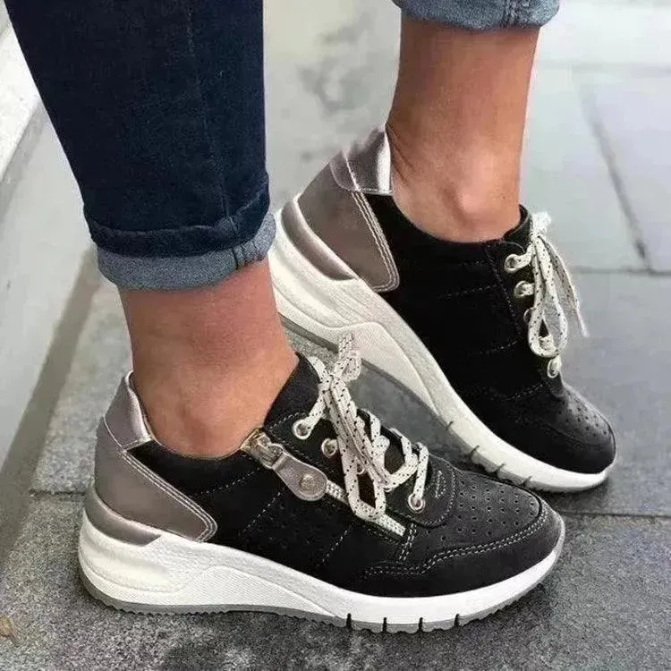 Fashion Lace-up Sneakers Women Cozy Thick-soled Sports Sneakers Shoes foe women