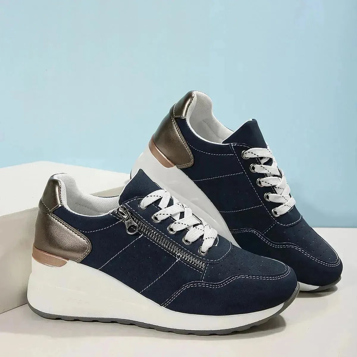 Fashion Lace-up Sneakers Women Cozy Thick-soled Sports Sneakers Shoes foe women