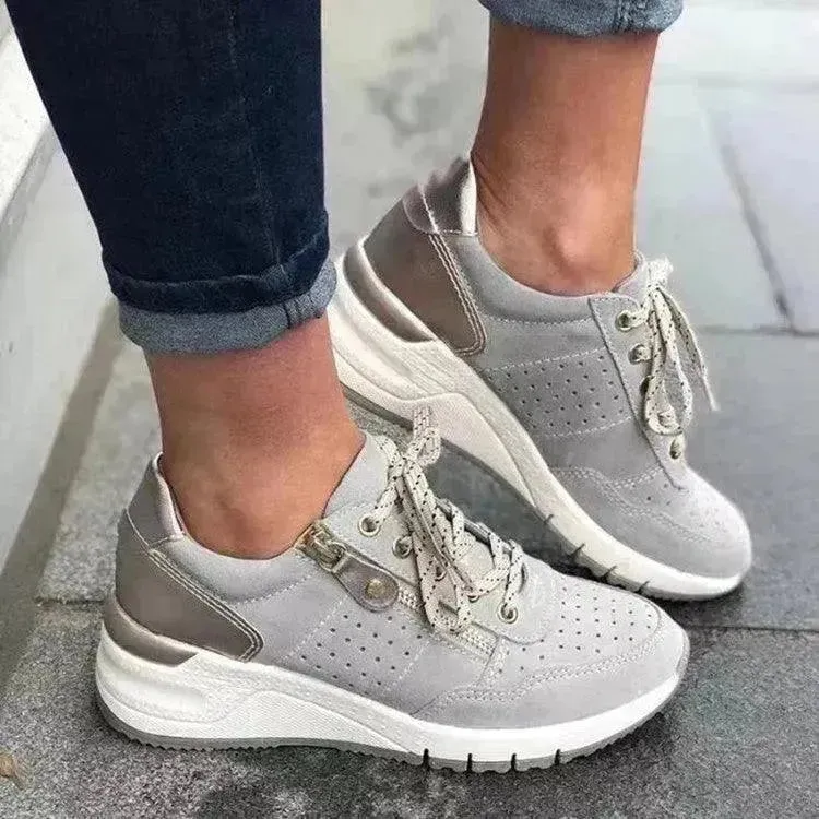 Fashion Lace-up Sneakers Women Cozy Thick-soled Sports Sneakers Shoes foe women