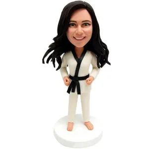 Female Taekwondo Karate Custom Figure Bobblehead