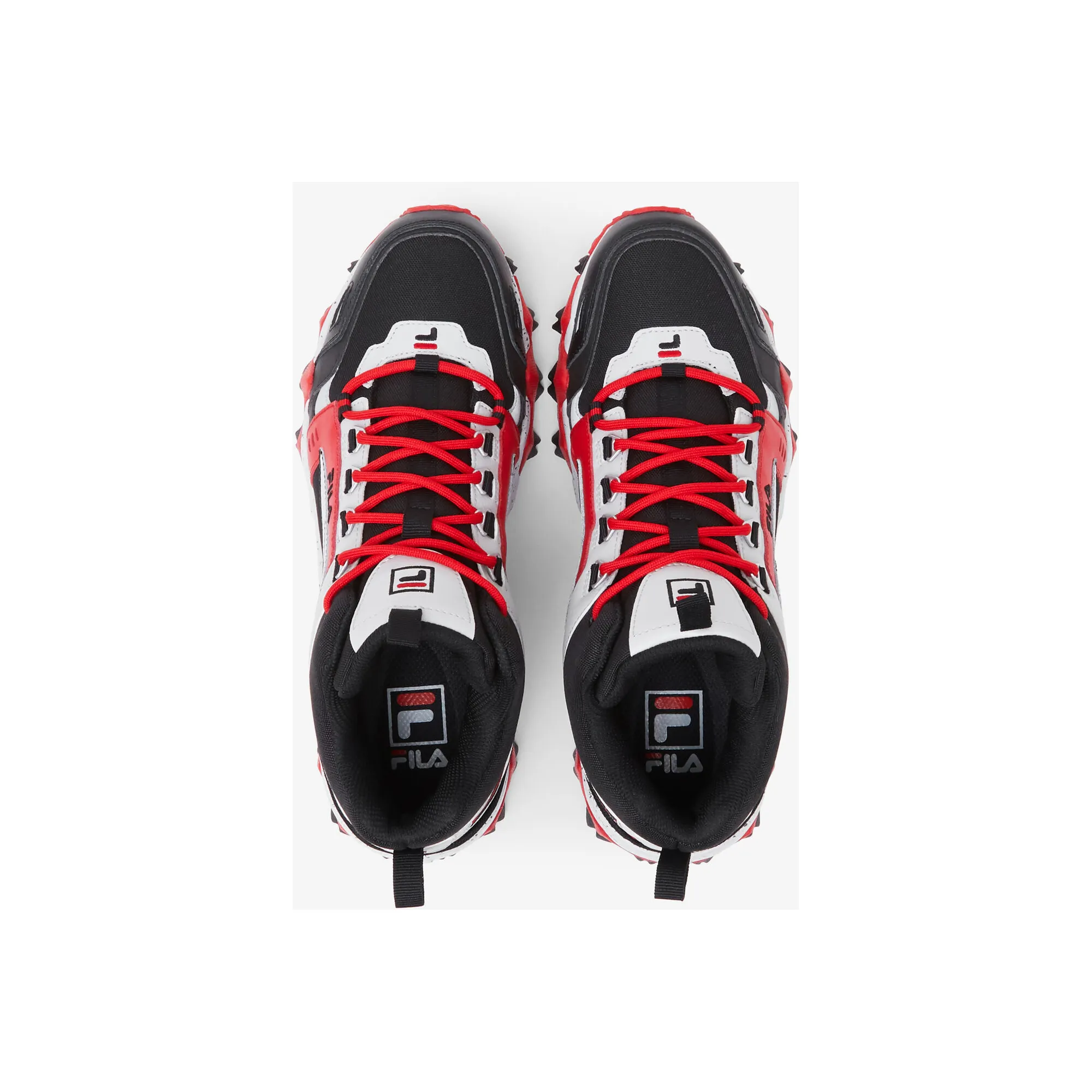 Fila Men's Oakmont TR Mid Shoes - Black / Glacier Gray / Fila Red