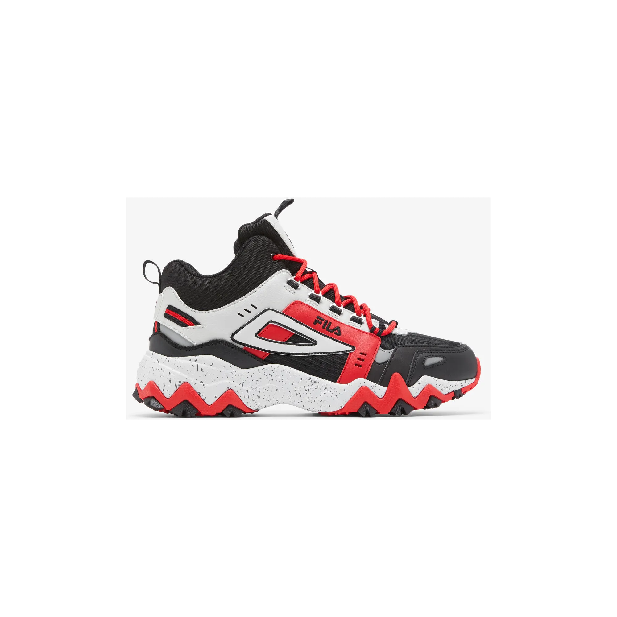 Fila Men's Oakmont TR Mid Shoes - Black / Glacier Gray / Fila Red