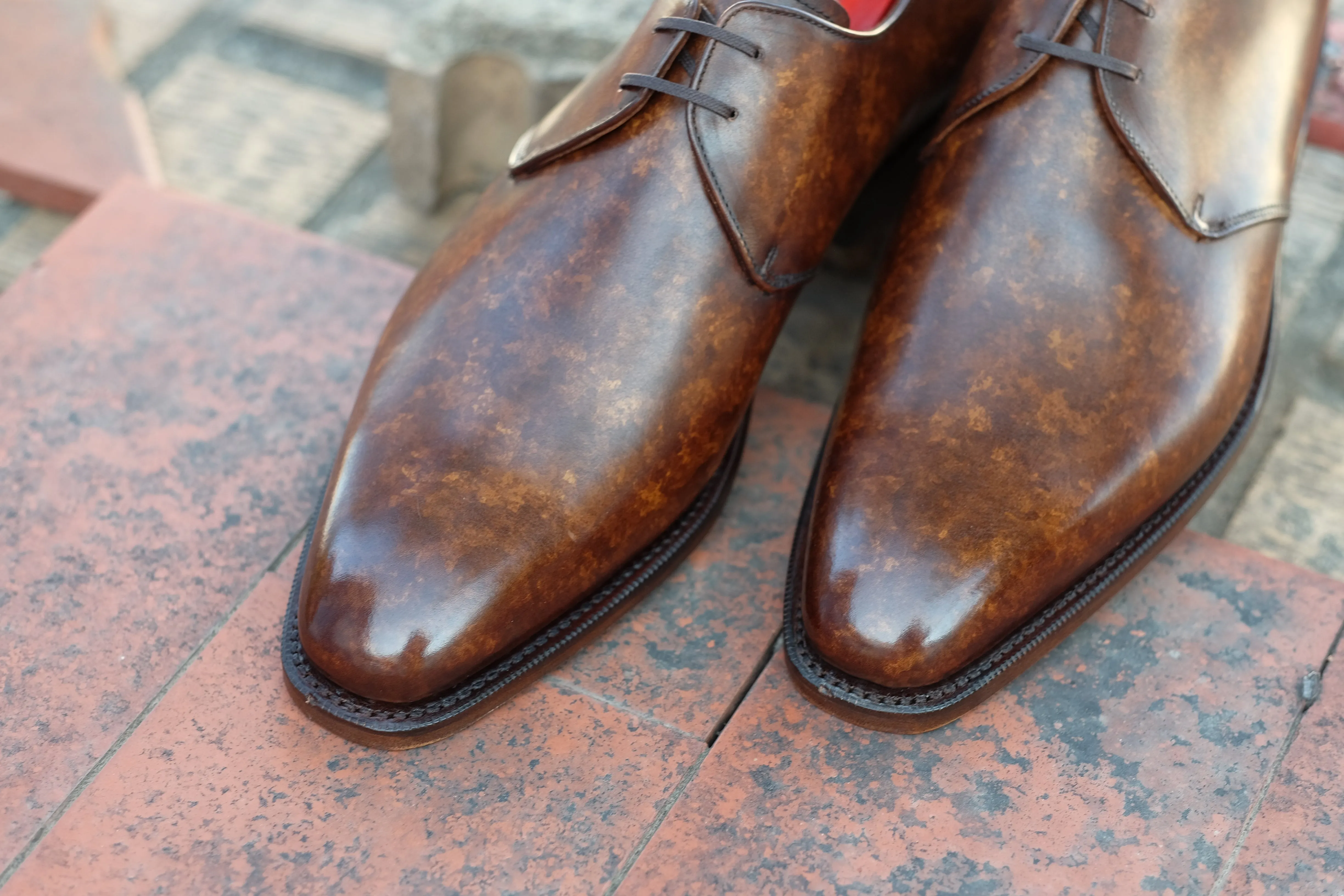 Fremont - MTO - Copper Marble Patina - LPB Last - Single Leather Sole