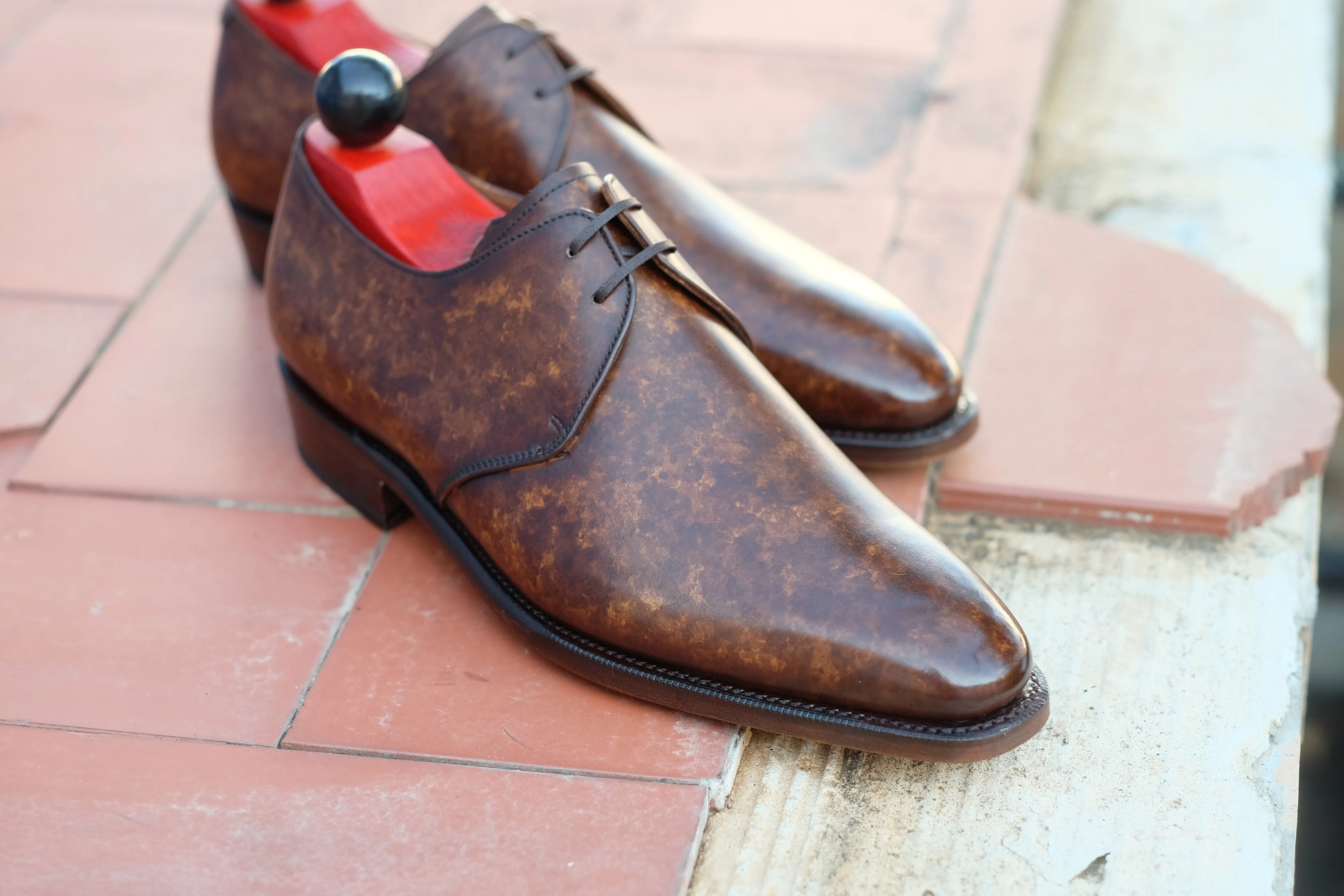 Fremont - MTO - Copper Marble Patina - LPB Last - Single Leather Sole