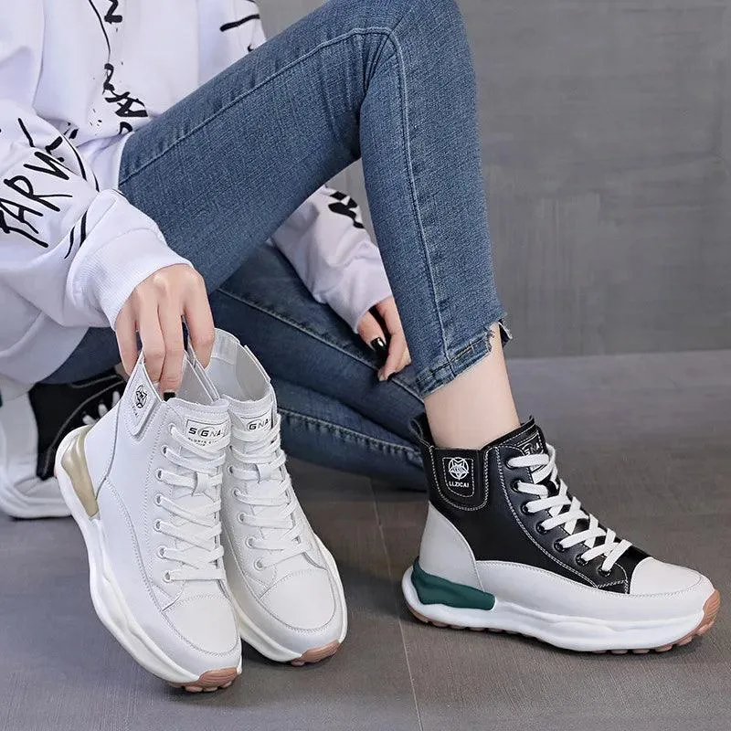 G30 Women's Casual Shoes - High Top Sneakers - Thick Soled Boots