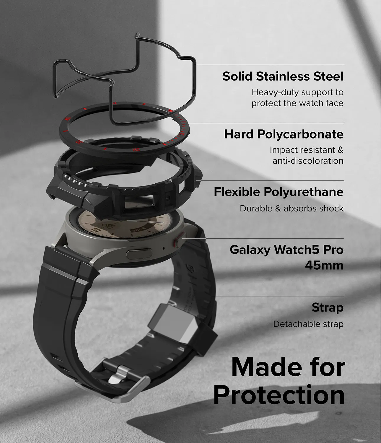 Galaxy Watch 5 Pro 45mm Case   Band   Wire | Fusion-X Guard