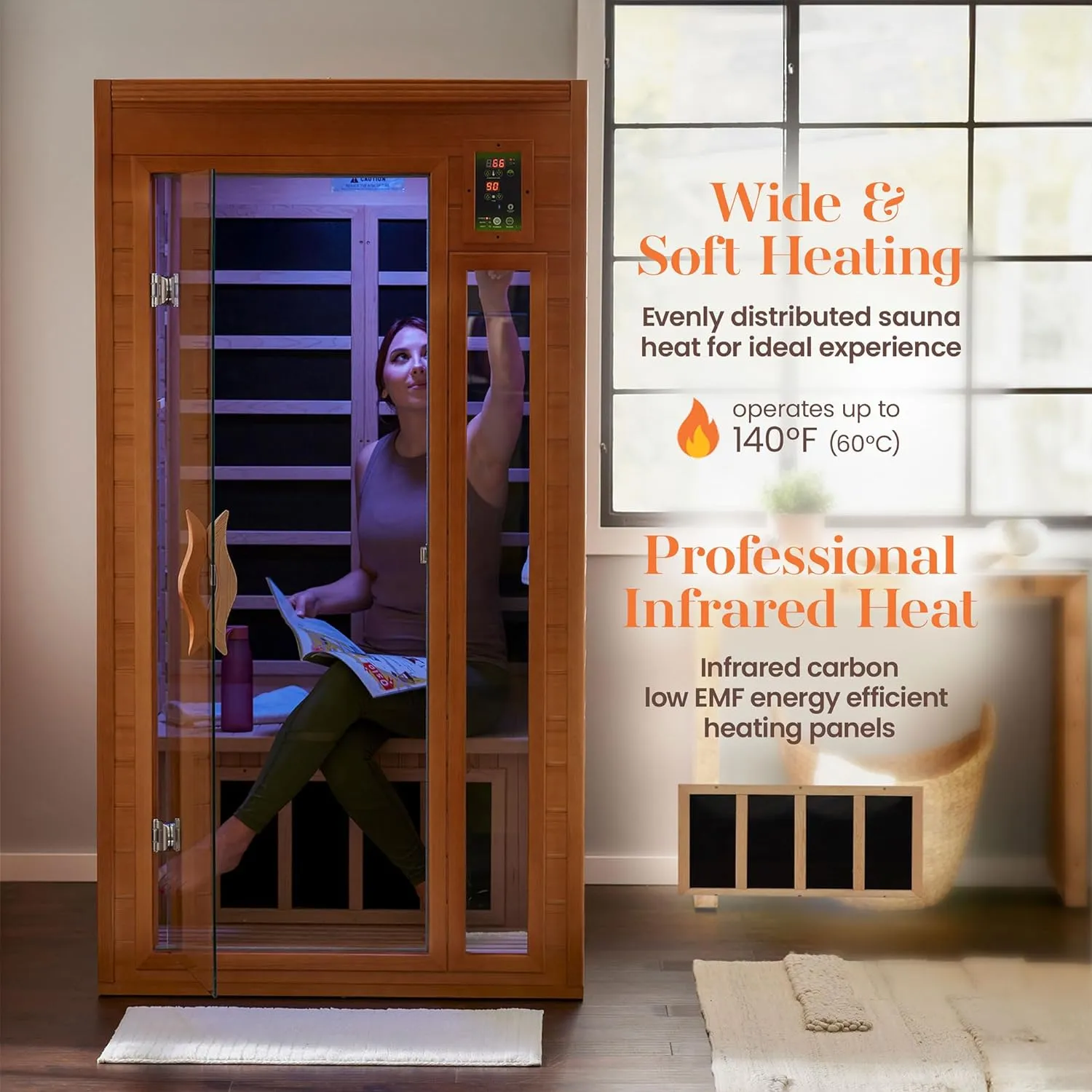 Golden Designs Dynamic "Barcelona" Low EMF Far Infrared Sauna