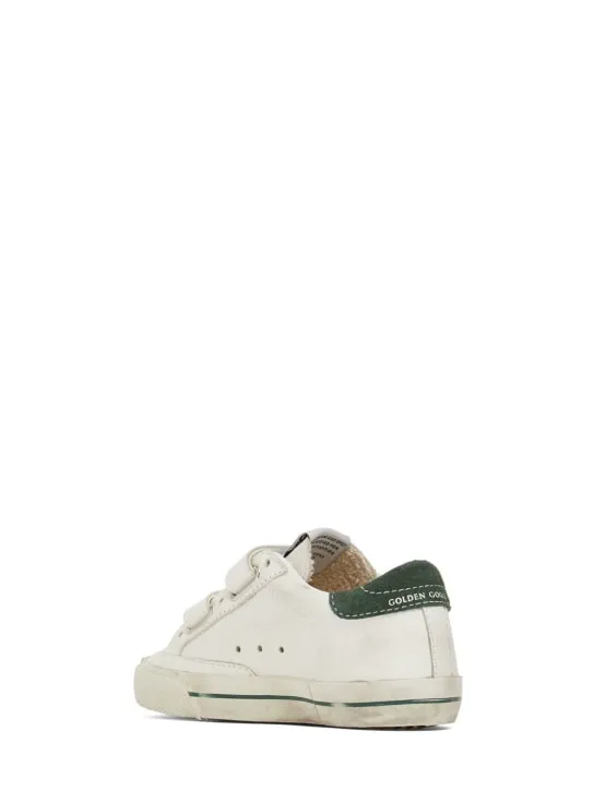 Golden Goose   Old School leather strap sneakers 