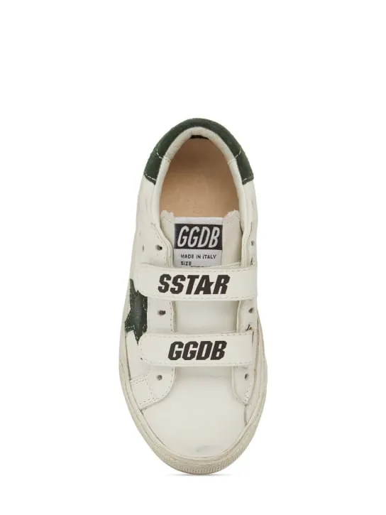 Golden Goose   Old School leather strap sneakers 