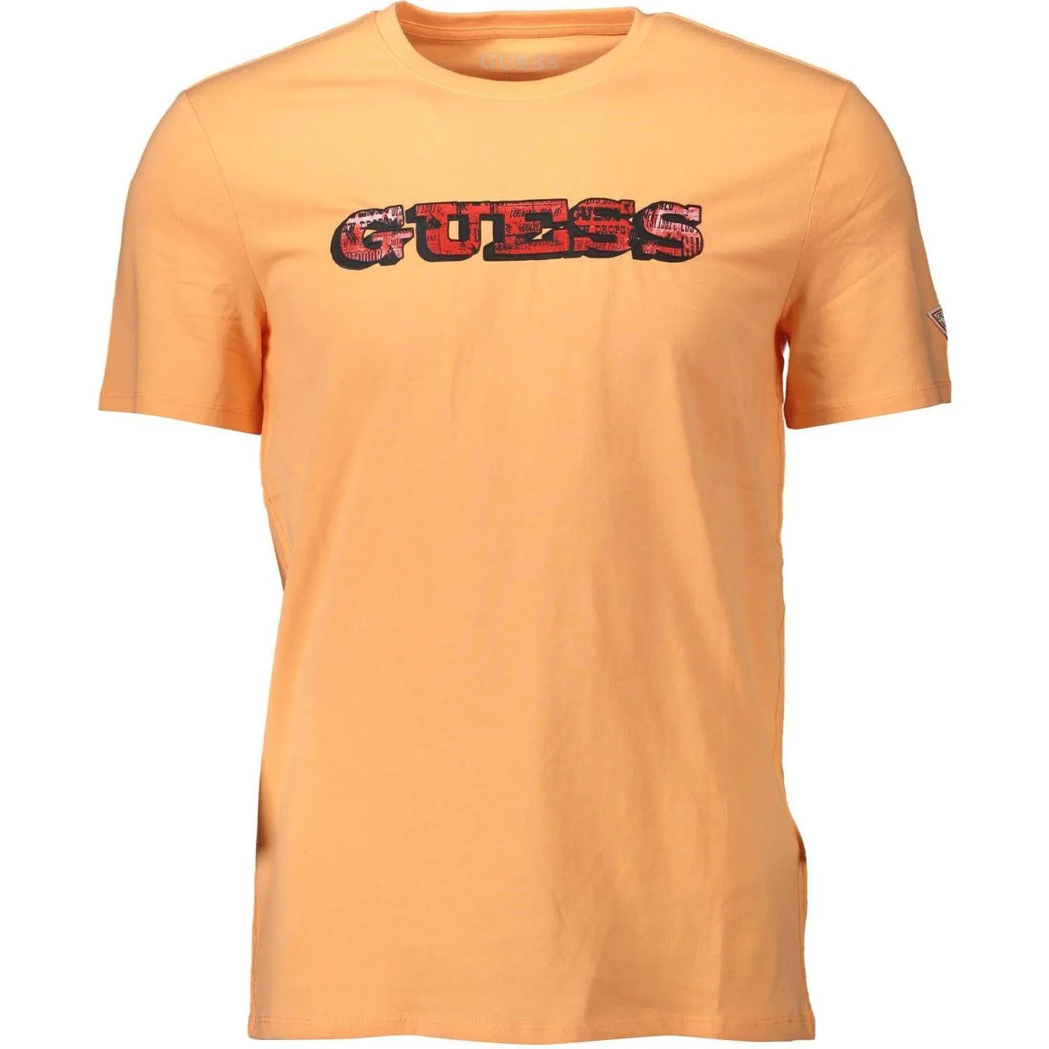 Guess Jeans Orange Cotton Men T-Shirt