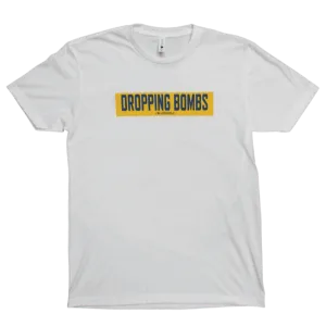 HB Lifestyle Active Wear Men's T-Shirt: Dropping Bombs for Hot Mom's (White)