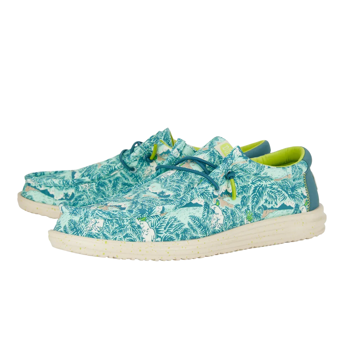 Hey Dude Wally H20 Tropical Blue Tropical Mens Textile Slip on Shoes