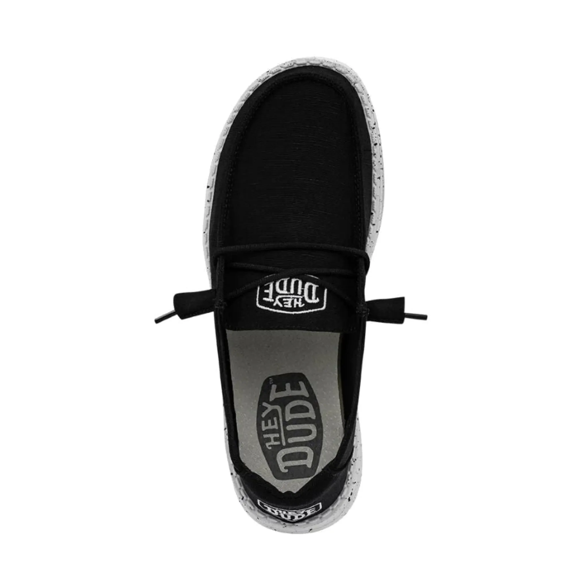 HEY DUDE WOMEN'S WENDY SLUB CANVAS BLACK - 40063001