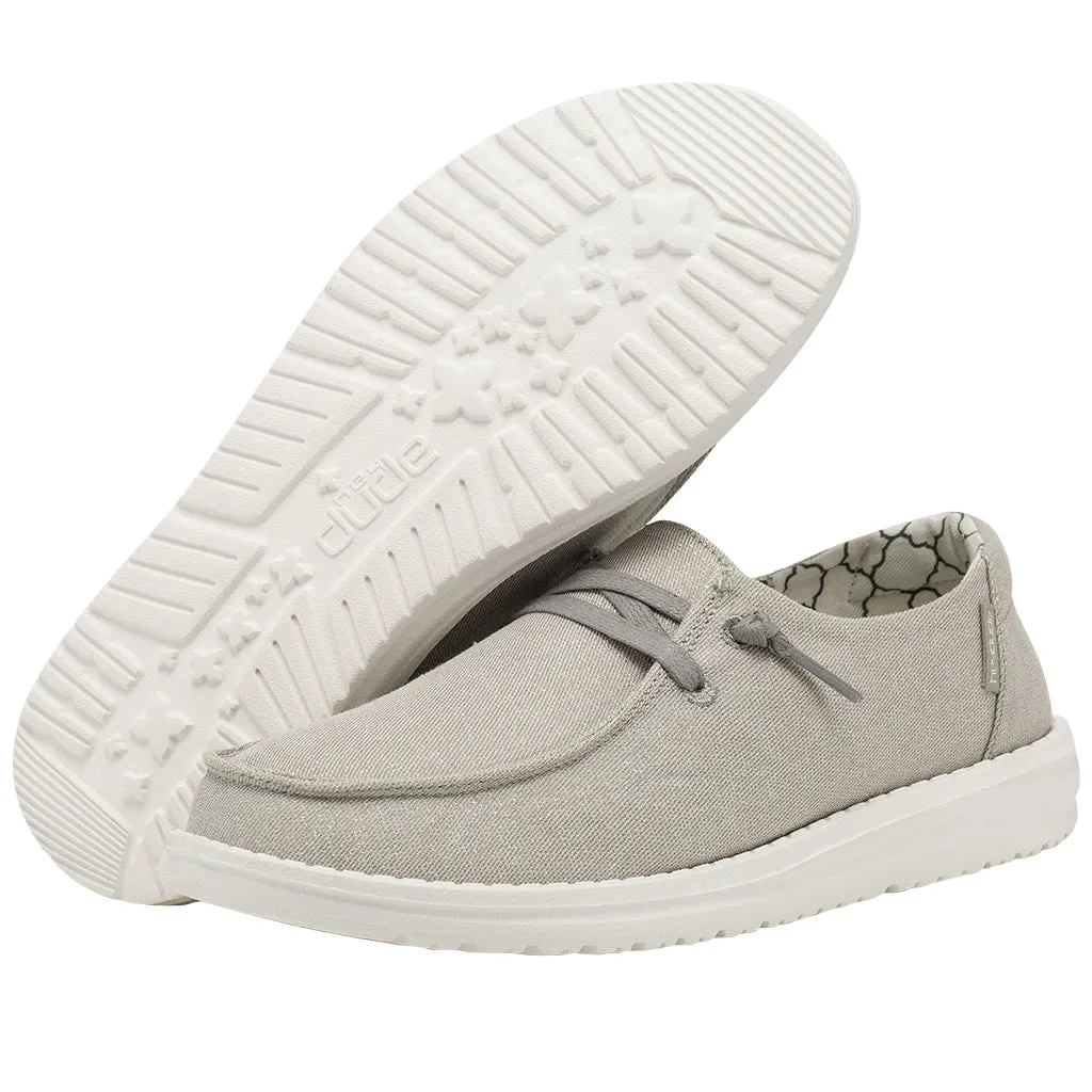 HEY DUDE WOMEN'S WENDY SPARKLING PEARL GREY - 121413312