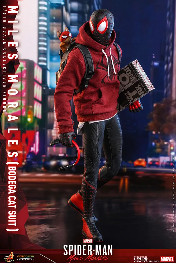 Hot Toys Miles Morales Spider-Man Bodega Cat Suit 1/6 Scale Figure