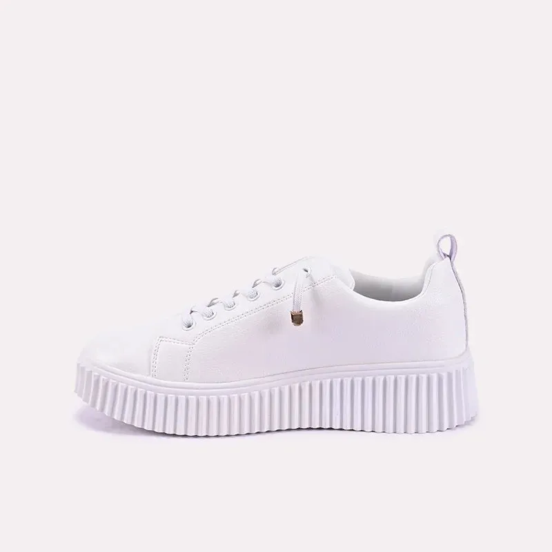 Inez White Thick Sole Sneakers 0440694