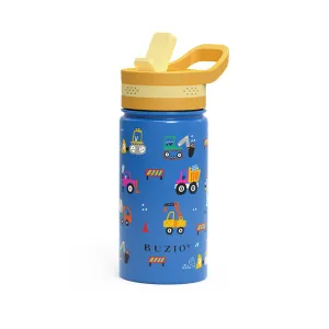 Insulated Water Bottle with Straw Lid For Kids | Cars | 14oz