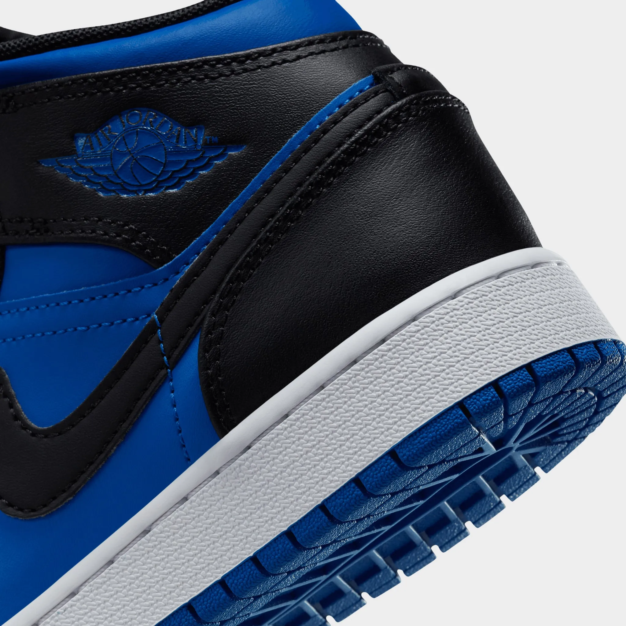 Jordan 1 Mid GS Black / Royal Blue - Black