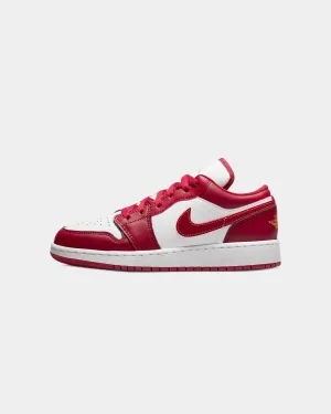 Jordan Kids' Air Jordan 1 Low (GS) 'Cardinal Red'  Cardinal Red/White/University Gold