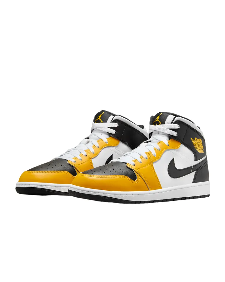 Jordan scarpa sneakers da uomo Air Jordan 1 Mid DQ8426-701 giallo ocra-nero-bianco