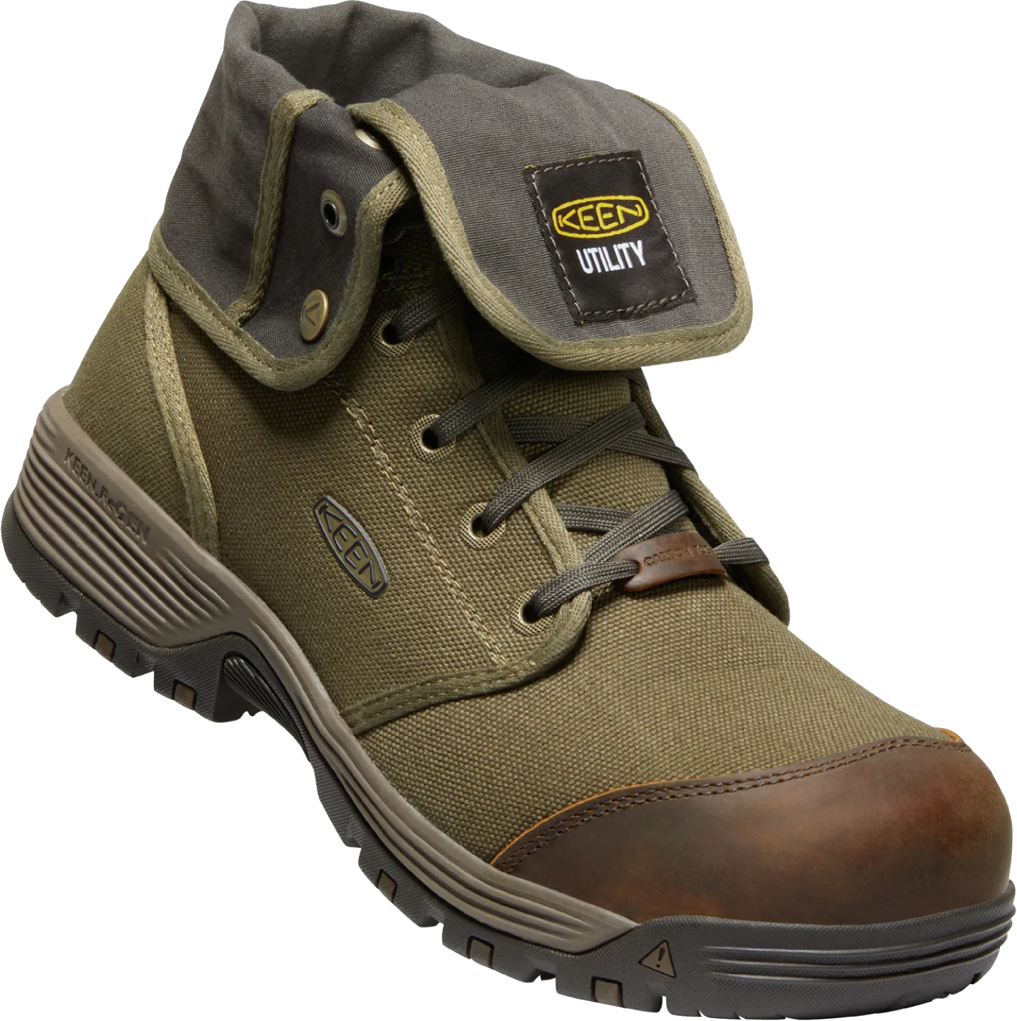 Keen 1026379 Men's CSA Roswell 8 in./6 in. Canvas Fold-Down Collar Light-Duty Safety Boots