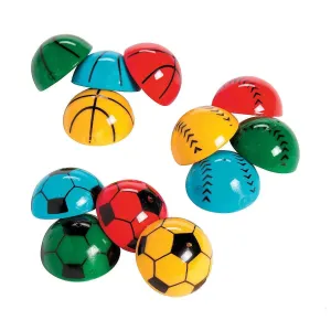 Kicko Sports Pop up Poppers 1.25 Inches - Pack of 12 - Assorted Vibrant Colors Sports