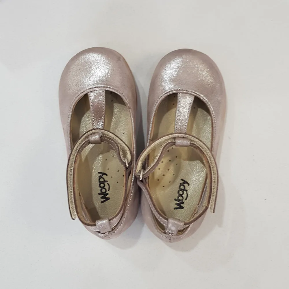 Kiddie Couture Valentina Leather Shoes Champagne