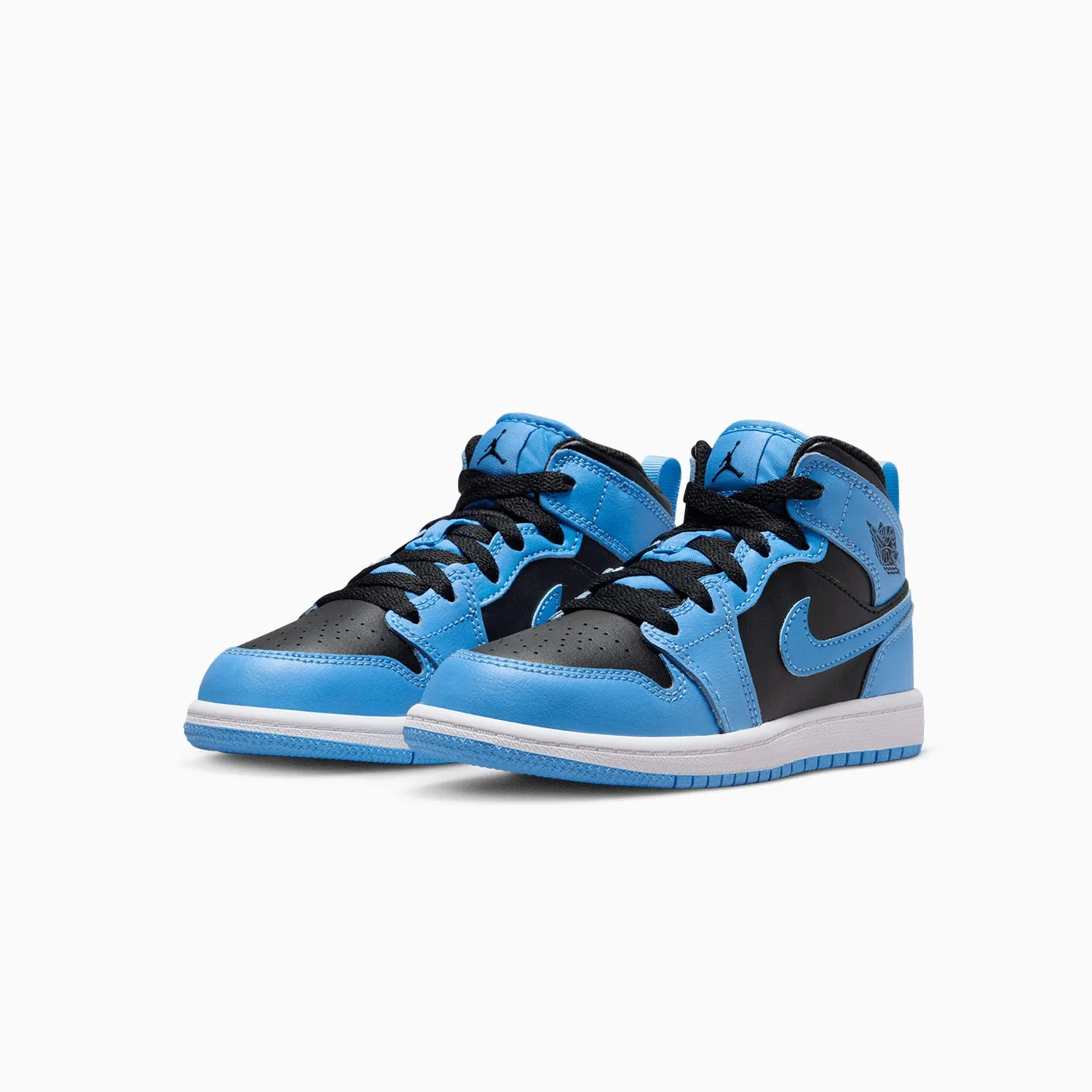 Kid's Air Jordan 1 Mid "University Blue Black" Pre School