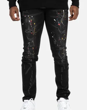 Kilogram Paint Splash Moto Jeans