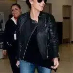 Kim Kardashian Black Leather Jacket