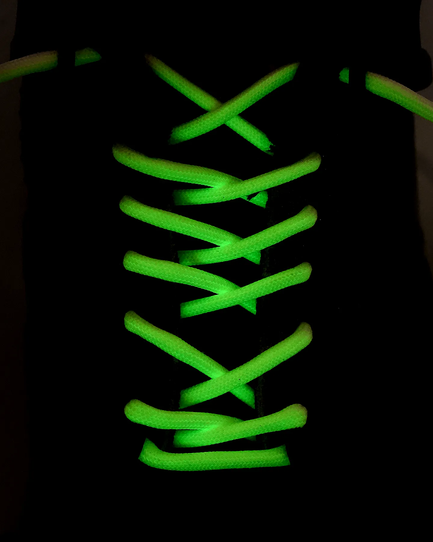 Lacespace Glow In The Dark Rope Laces White/Glow Green