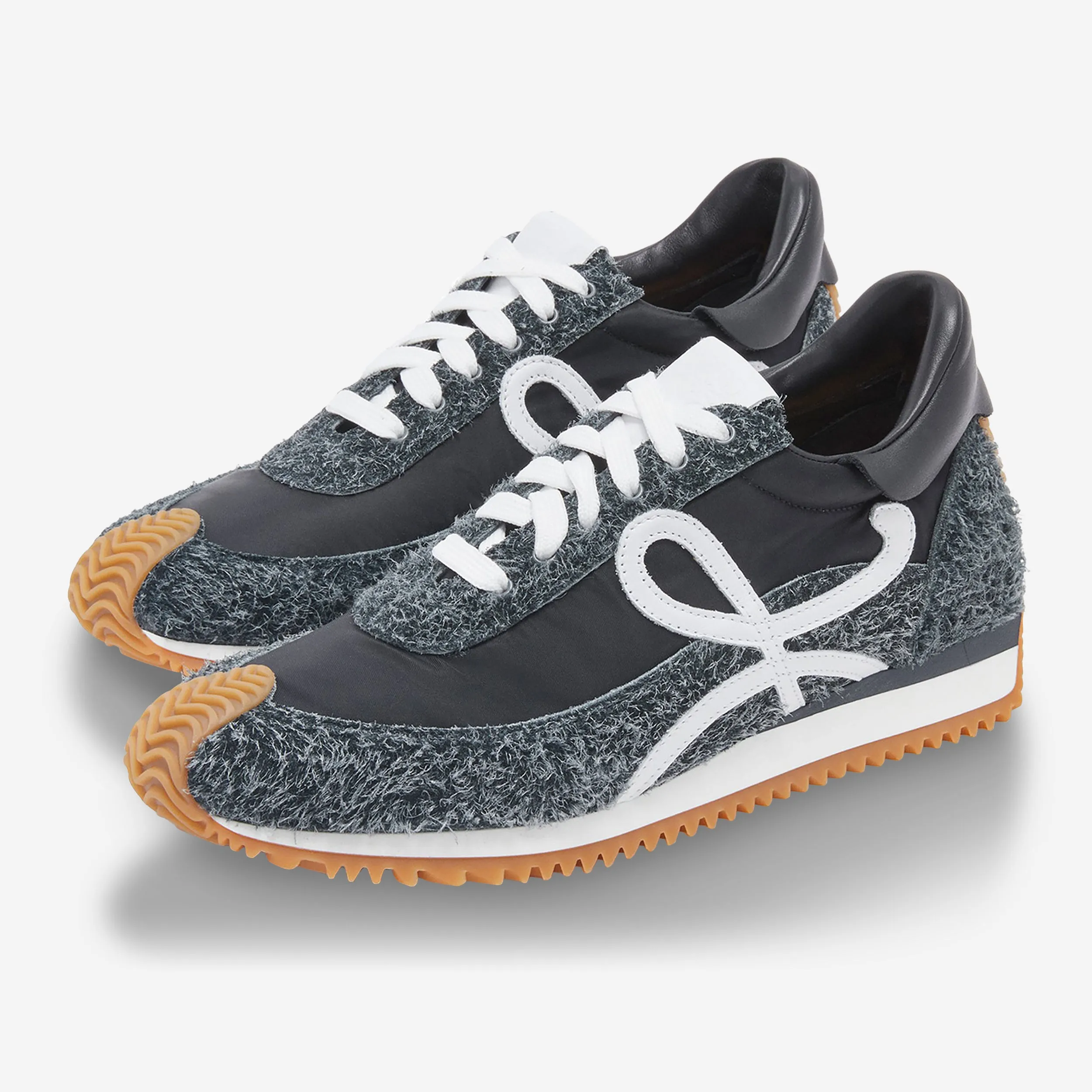 Loewe Nylon And Brushed Suede Flow Runner Sneakers