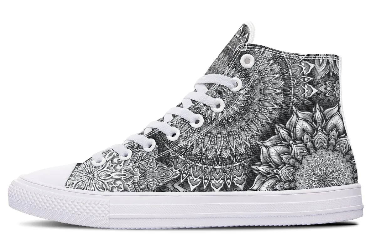 Mandala Bloom High Top Shoes