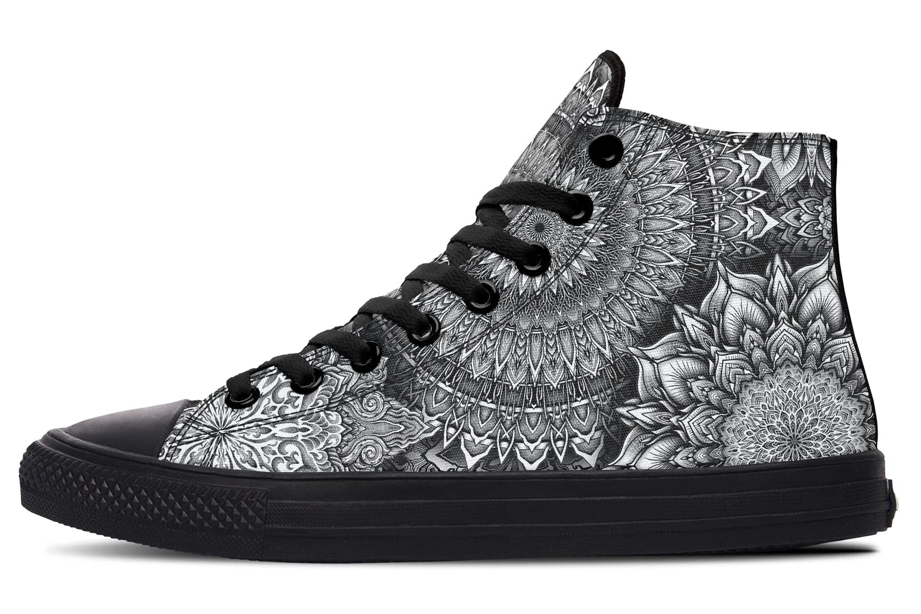 Mandala Bloom High Top Shoes