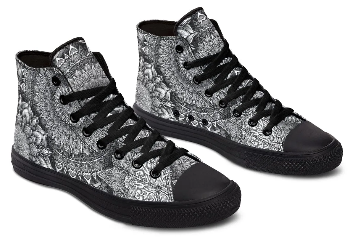 Mandala Bloom High Top Shoes