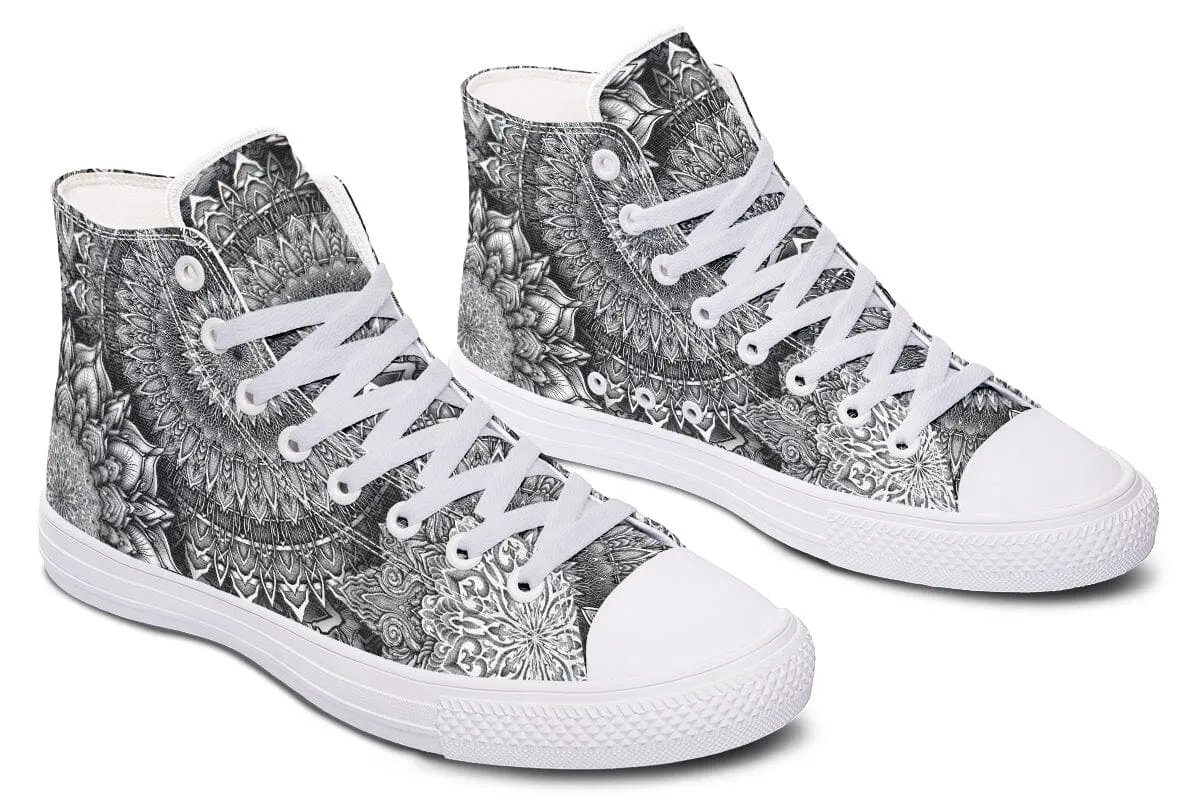 Mandala Bloom High Top Shoes