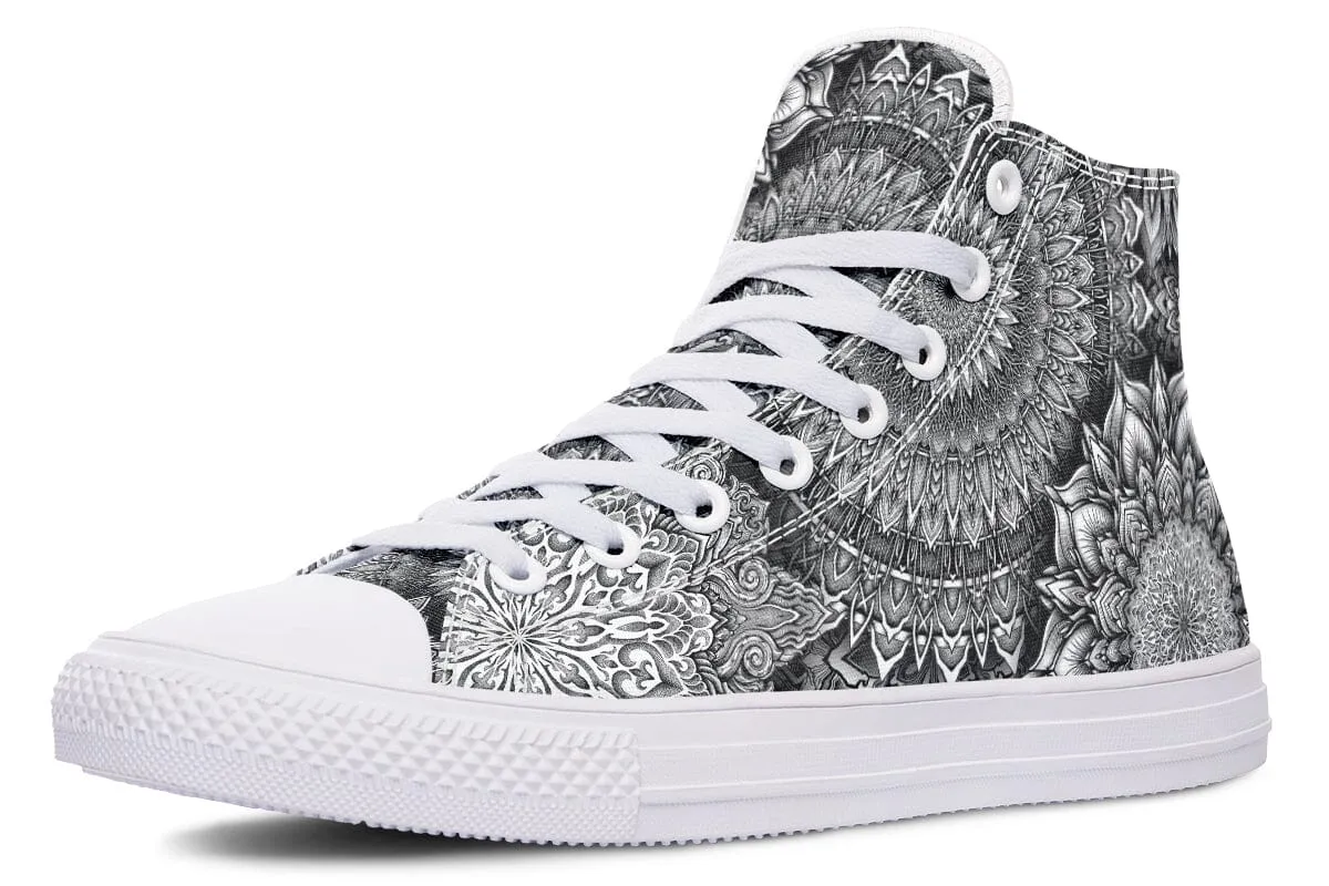 Mandala Bloom High Top Shoes