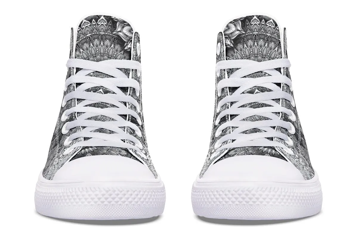 Mandala Bloom High Top Shoes