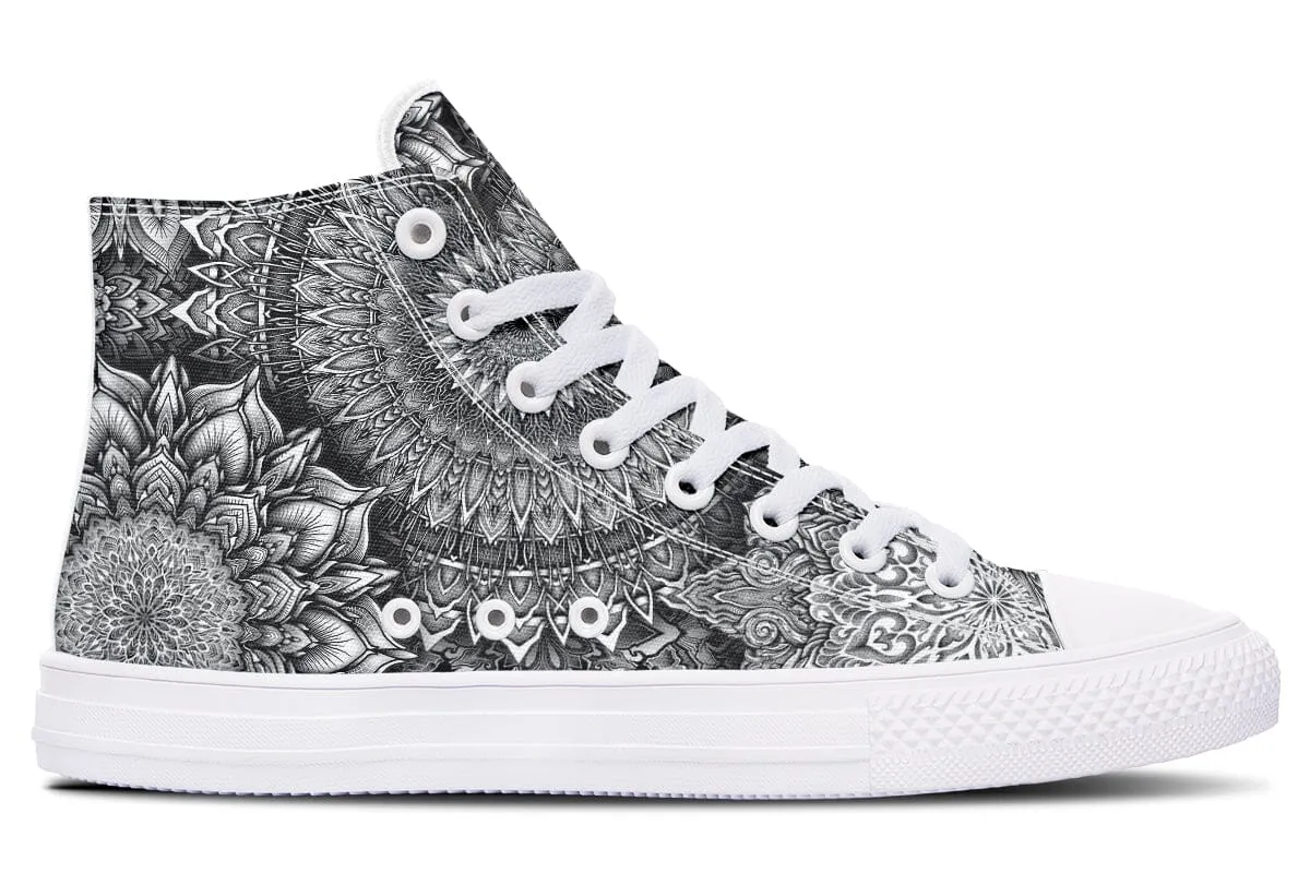 Mandala Bloom High Top Shoes