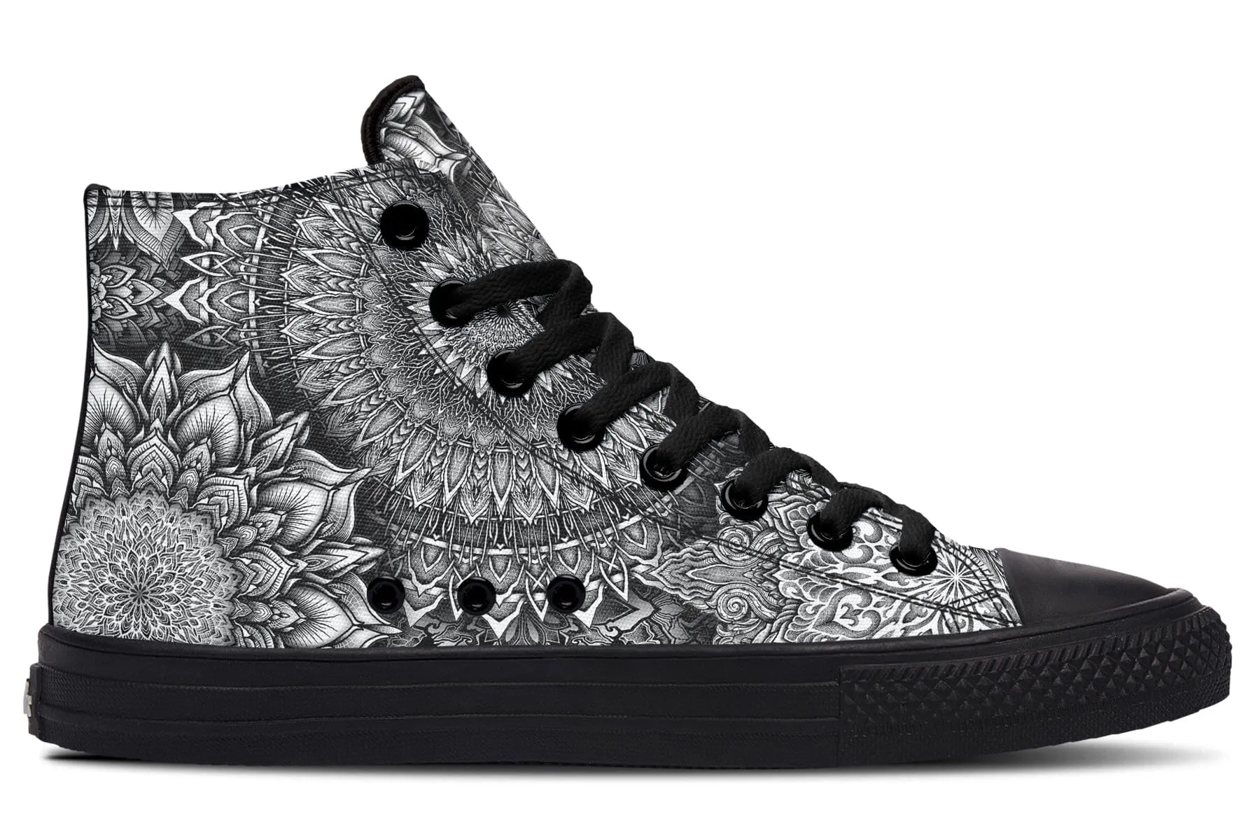 Mandala Bloom High Top Shoes