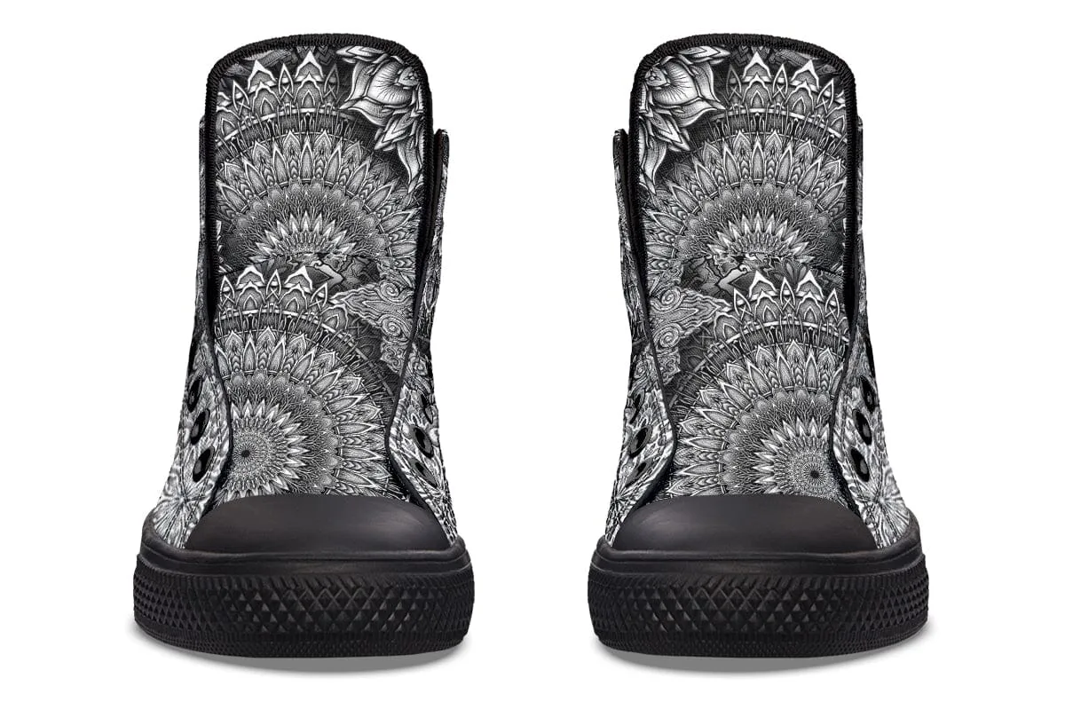 Mandala Bloom High Top Shoes