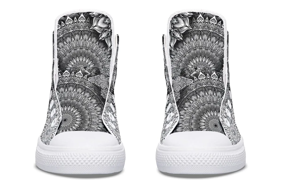 Mandala Bloom High Top Shoes