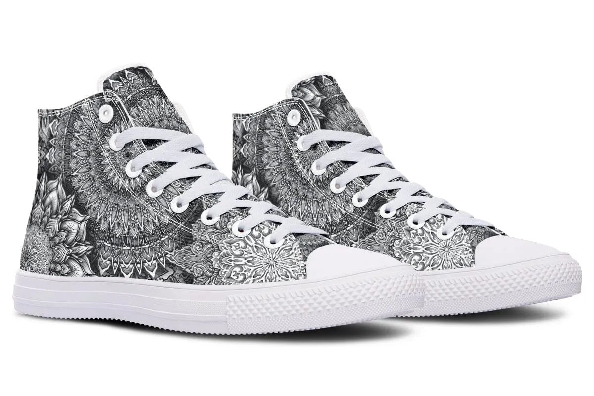 Mandala Bloom High Top Shoes