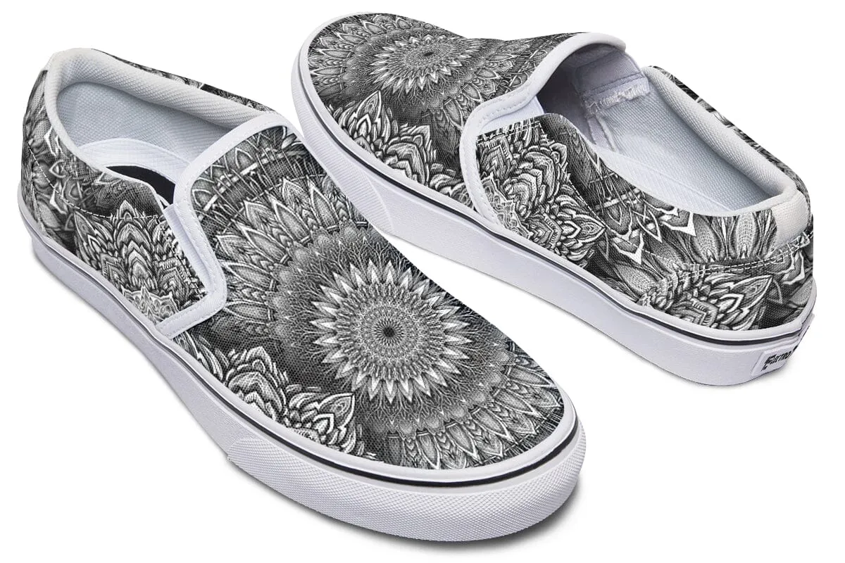 Mandala Bloom Slip on Shoes