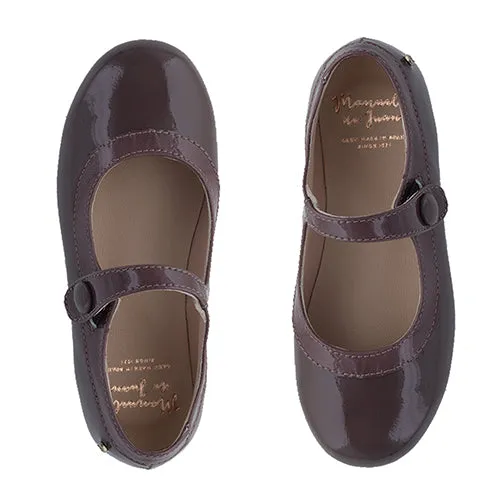 Manuela de Juan Girl's Kimi Mary Jane, Mauve Patent