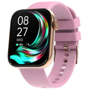 Maxima Typhoon Smart Watch 1.9" Ultra HD Display,600 Nits, Bluetooth Calling, AI Voice Assistant, Advanced Chipset,100  Sports Mode, AI Health Monitoring, Metallic Design (Rose Gold Pink)