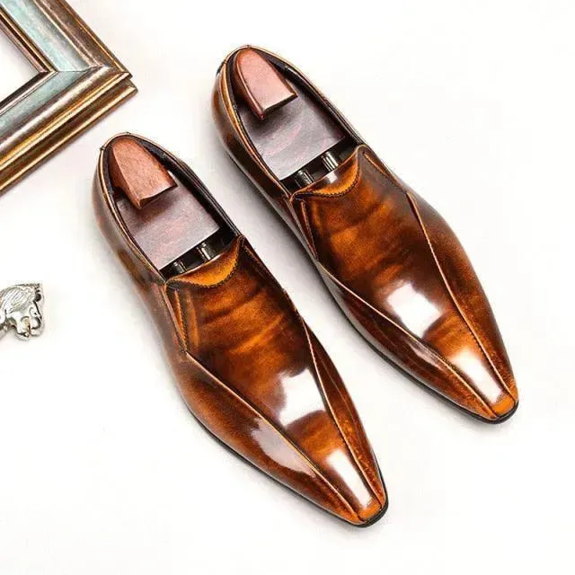 Men  Dress Shoes -  Mussolini Pointed Shoes