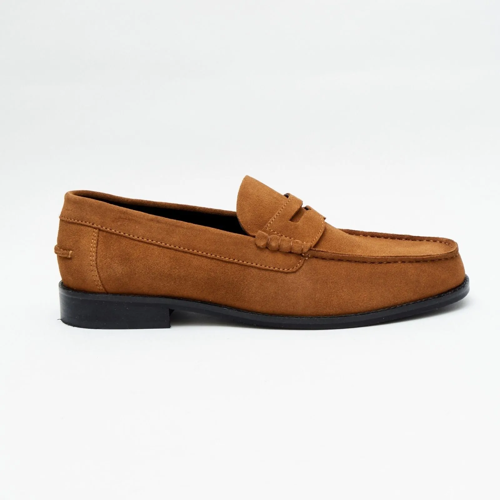 Mens Suede Casual Slip On Shoes - 17925_Tan Suede