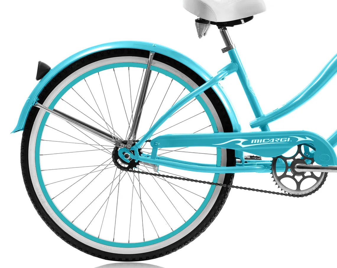 Micargi Rover GX Beach Cruiser Single Speed Aqua / Baby Blue Bike - Live4bikes