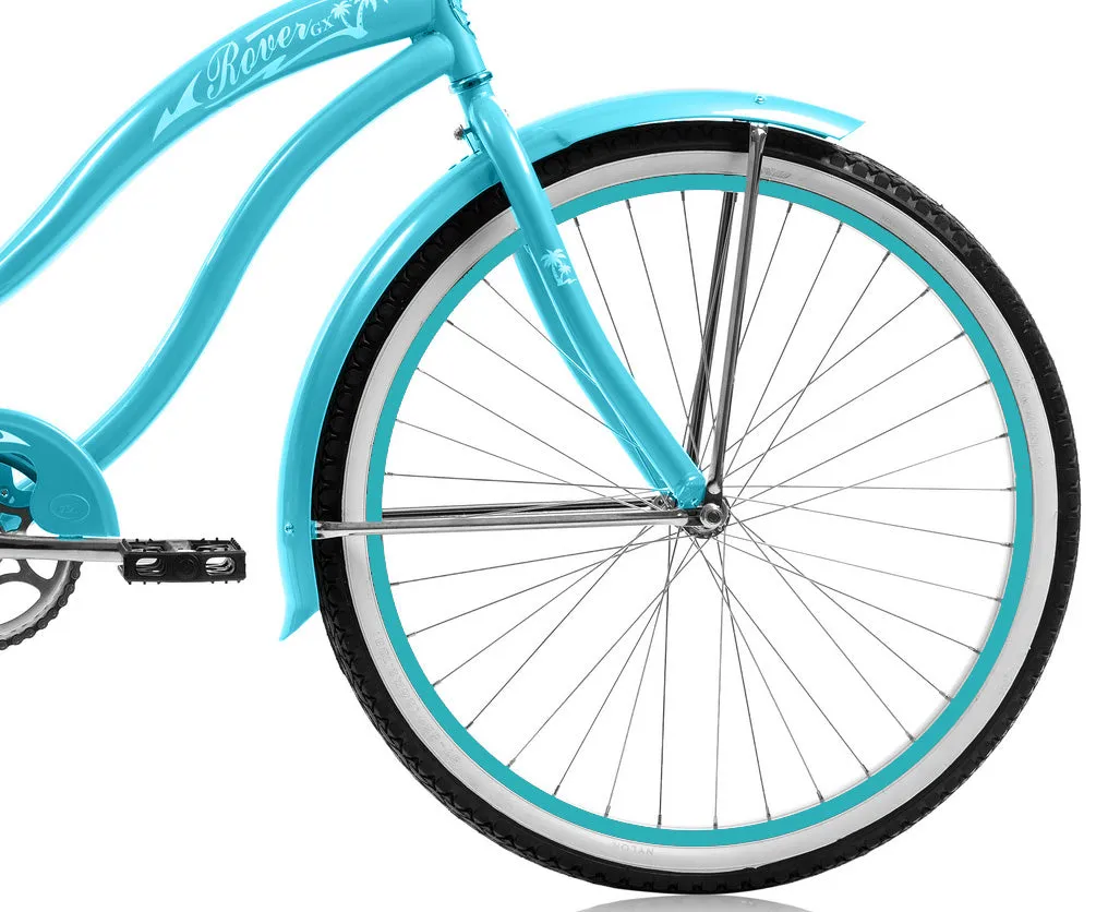 Micargi Rover GX Beach Cruiser Single Speed Aqua / Baby Blue Bike - Live4bikes